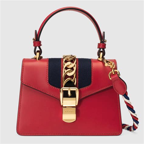 gucci red sylvie small|Gucci Mini Bags for Women .